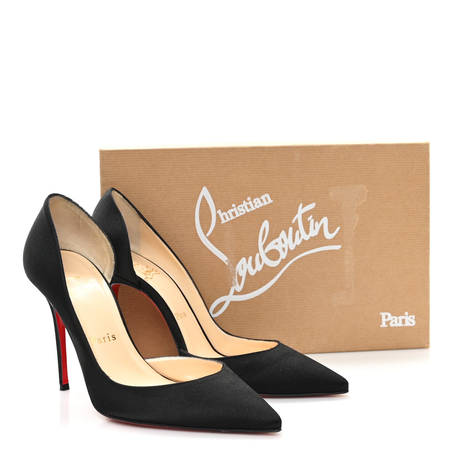Christian Louboutin Satin Iriza 100 Pumps 36.5 Black 9 of 10