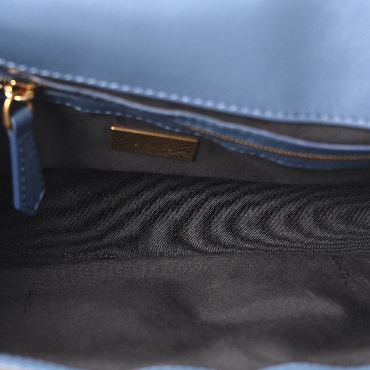 Fendi Nappa FF 1974 Embossed Baguette Mirto 5 of 10