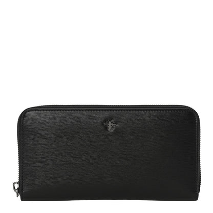 Christian Dior Calfskin Bee Zip Around Wallet Black 1 of 9