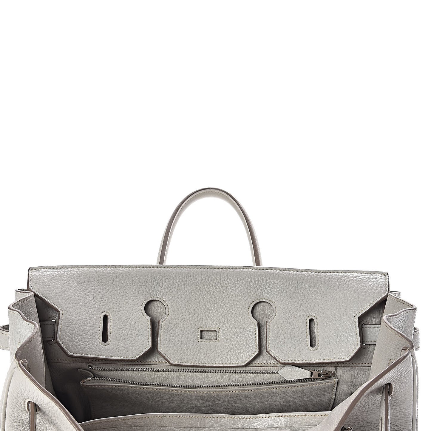 Taurillon Clemence Lizard Club Birkin 35 Gris Perle White Mykonos