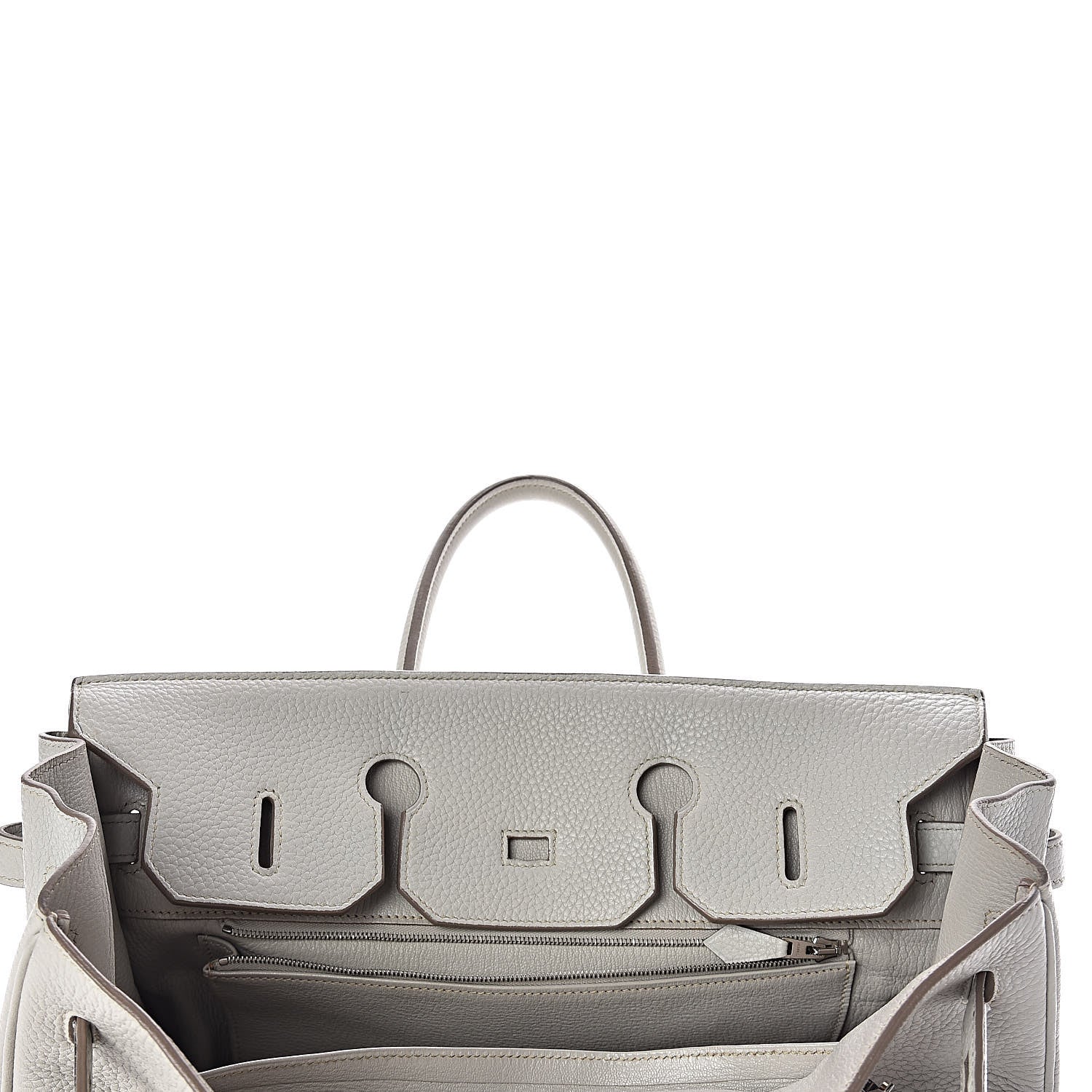 Hermes Taurillon Clemence Lizard Club Birkin 35 Gris Perle White Mykonos 10 of 39