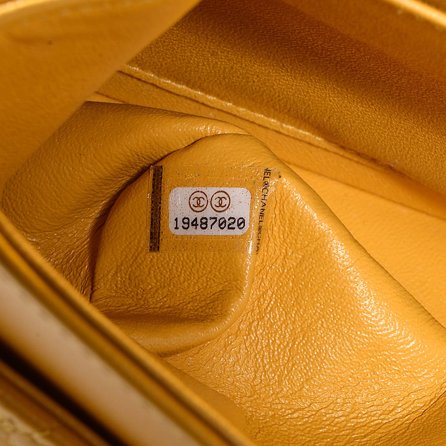Lambskin Jumbo Double Flap Yellow