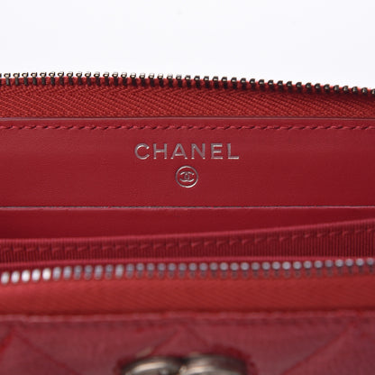 Chanel Patent Goatskin Paris Dallas Zip Around Wallet Red 6 of 9