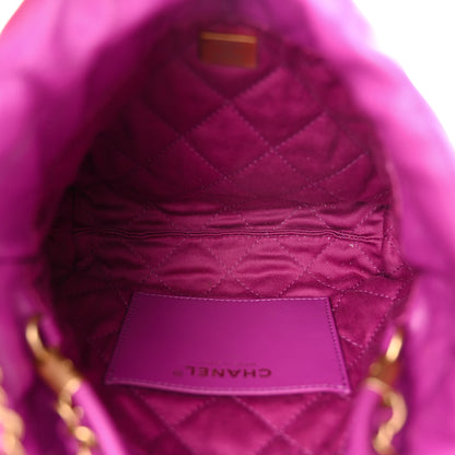 Chanel Shiny Calfskin Quilted Mini Chanel 22 Purple 5 of 11