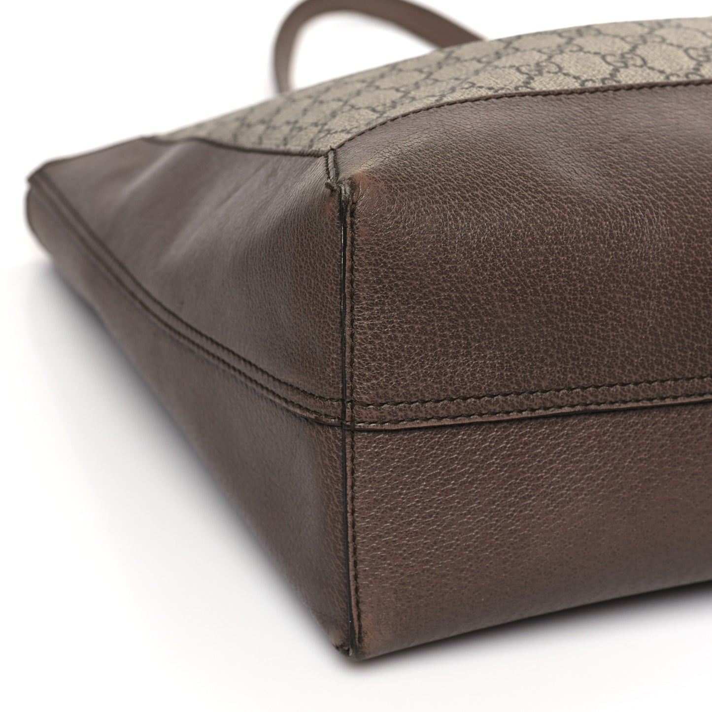 GG Supreme Monogram Web Ophidia Tote Brown