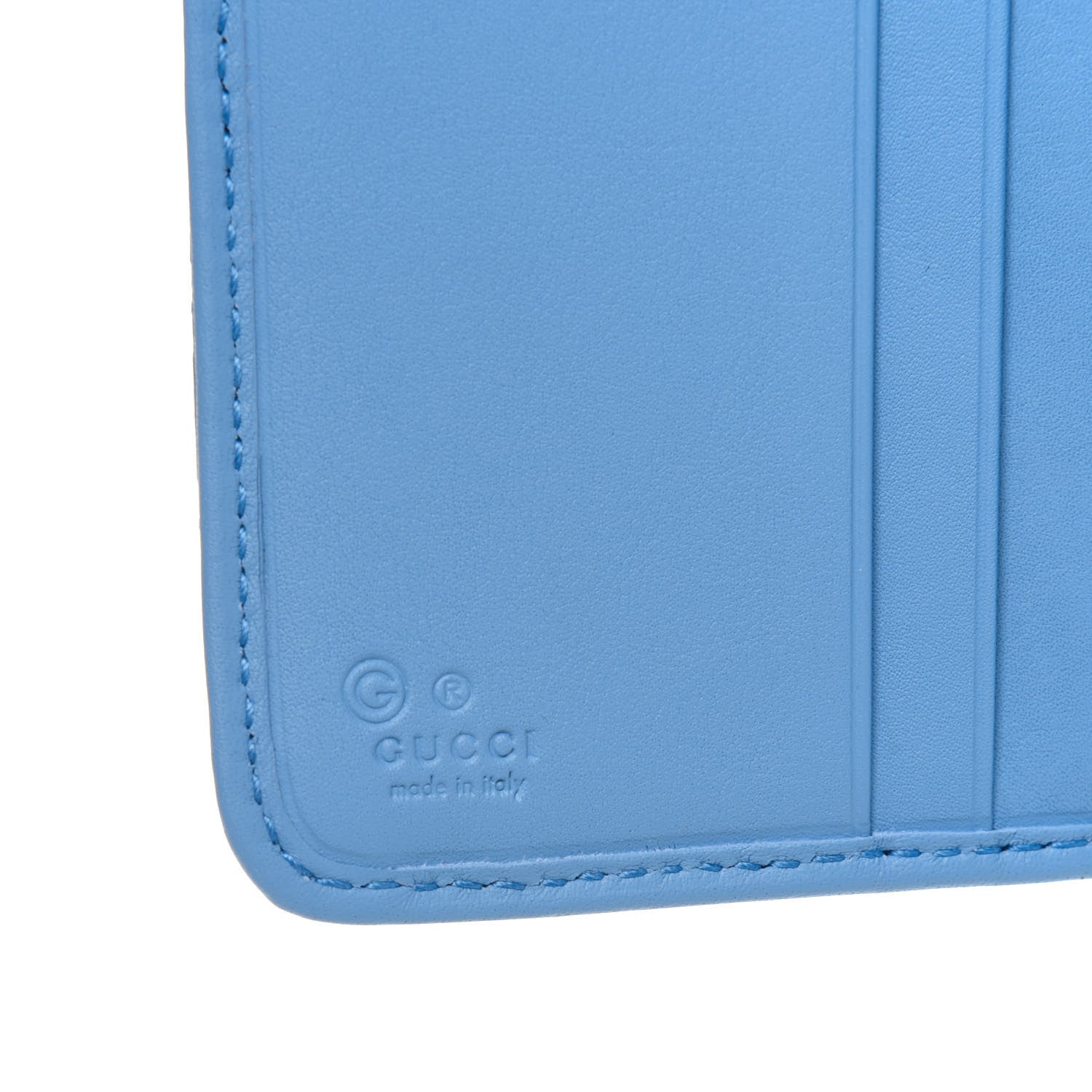 Gucci Soft Microguccissima Continental Zip Wallet Mineral Blue 6 of 14