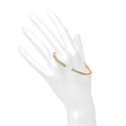 David Yurman 18K Yellow Gold 4mm Cablespira Bracelet 2 of 6