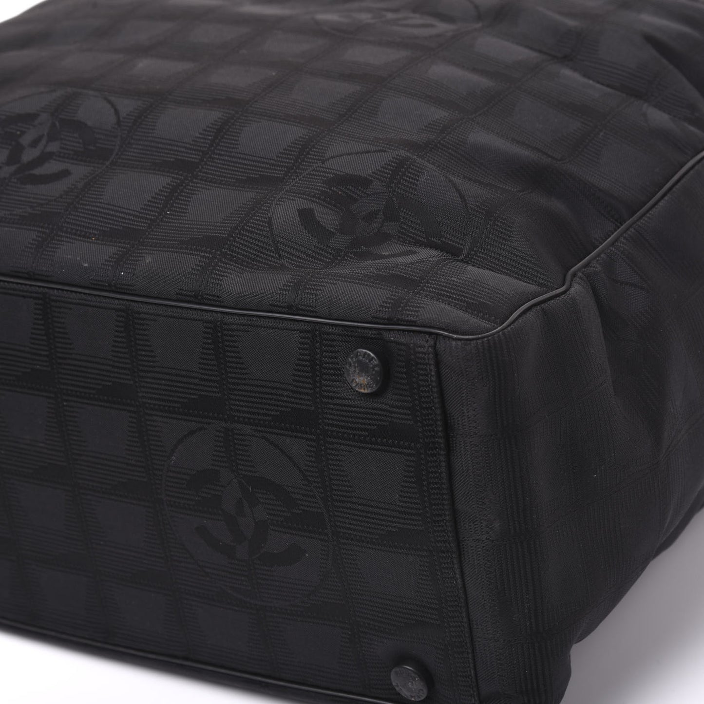 Nylon Large Travel Tote Black