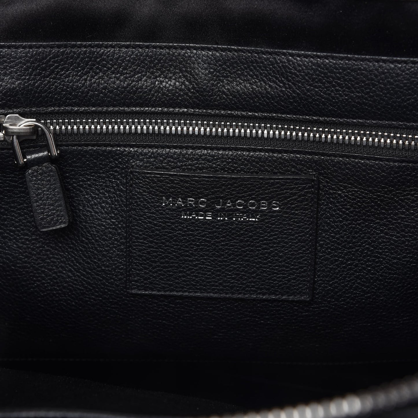 Textured Calfskin Large Incognito Satchel Black