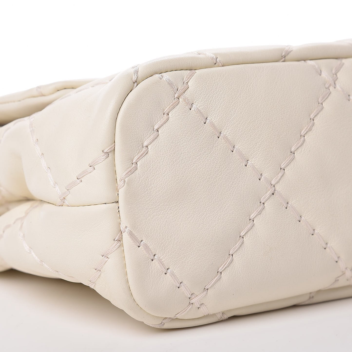 Calfskin Ultimate Stitch Flap White