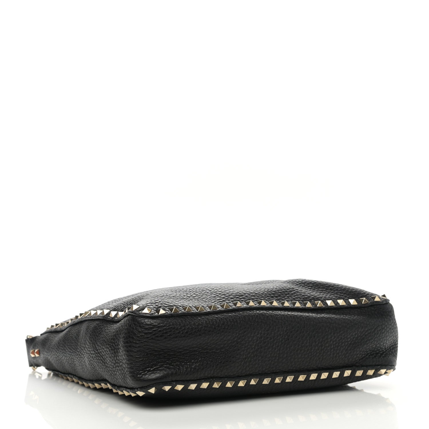 Valentino Garavani Pebbled Calfskin Large Rockstud Flip-Lock Messenger Bag Black 5 of 12