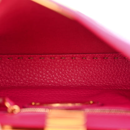Fendi Cuoio Romano Selleria Mini Peekaboo Iconic Satchel Fuxia 6 of 13