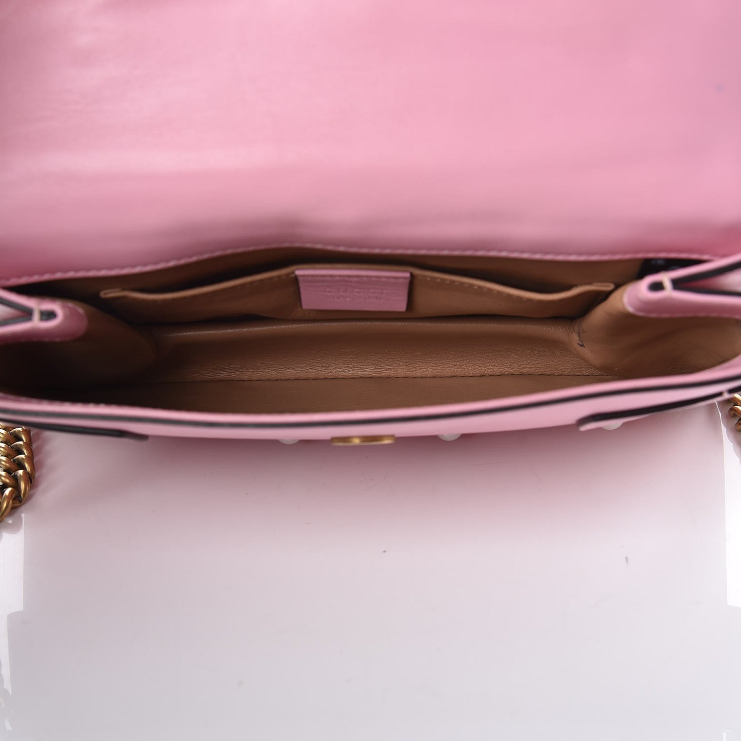 Nappa Pearl Studded Mini Queen Margaret Broadway Shoulder Bag Sugar Pink
