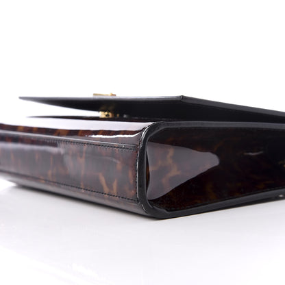 Saint Laurent Patent Small Monogram Kate Satchel Tortoiseshell 8 of 11