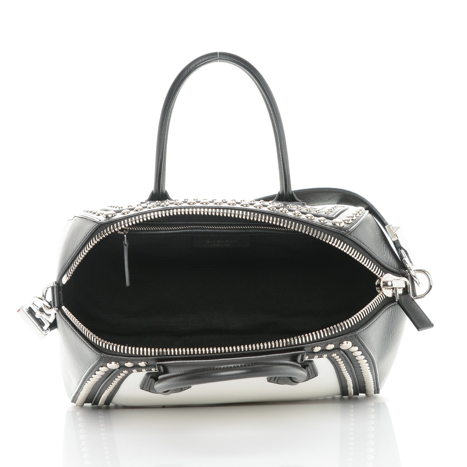 Givenchy Calfskin Medium Studded Bi-Color Antigona Black White 5 of 8