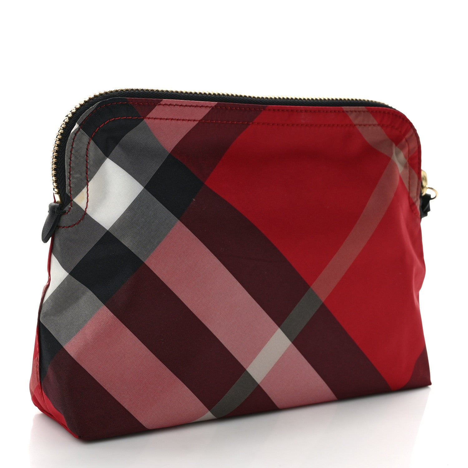 Burberry Nova Check Zip Top Pouch Parade Red 3 of 7