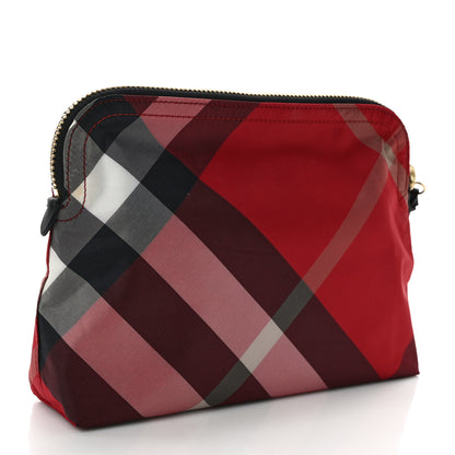 Burberry Nova Check Zip Top Pouch Parade Red 3 of 7