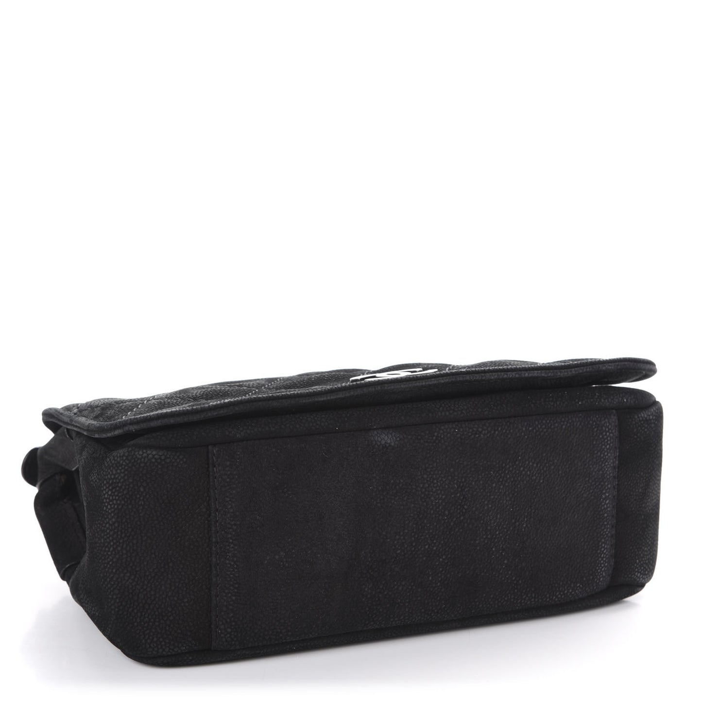 Iridescent Caviar Large Flap Black
