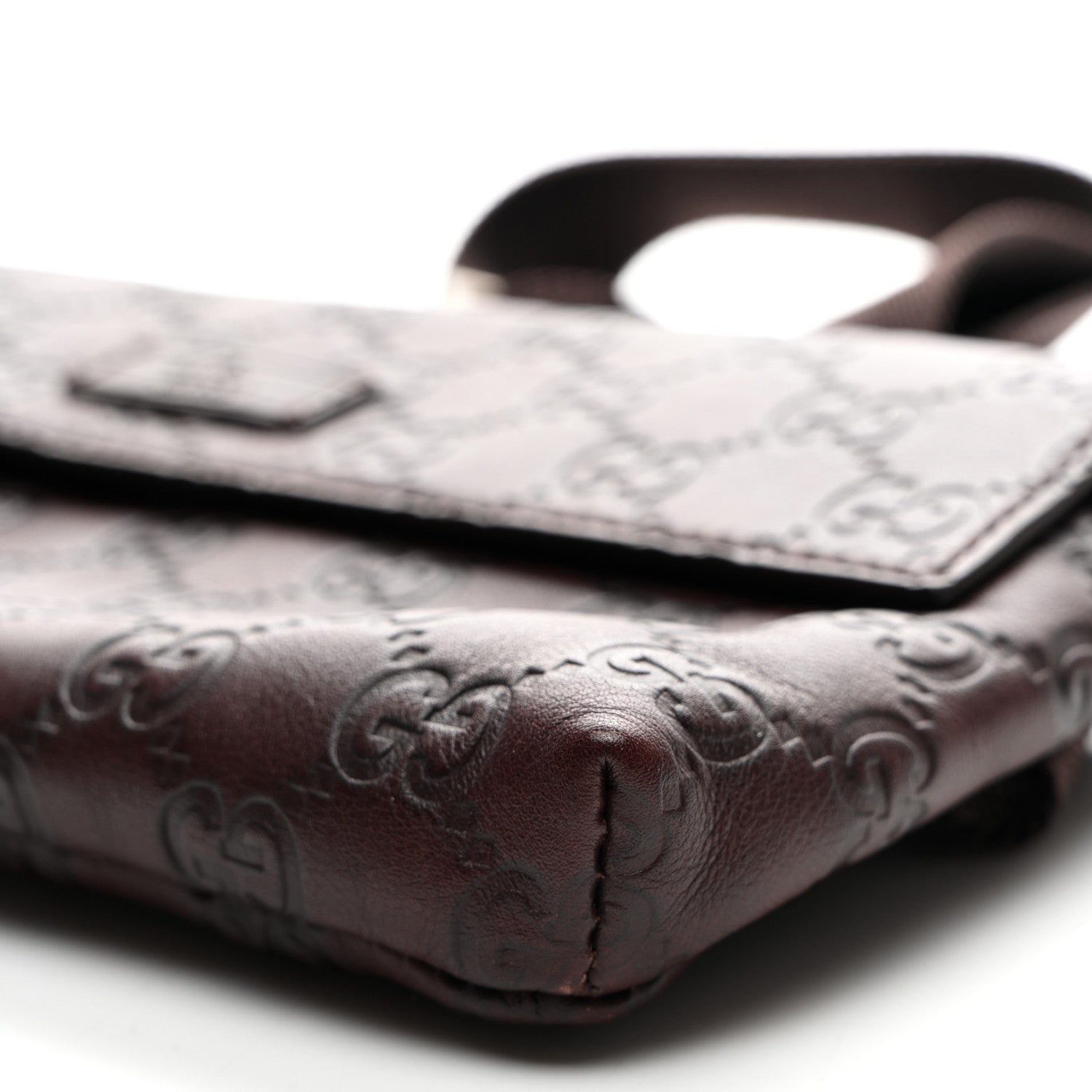 Gucci Guccissima Waist Belt Bag Dark Brown 10 of 10