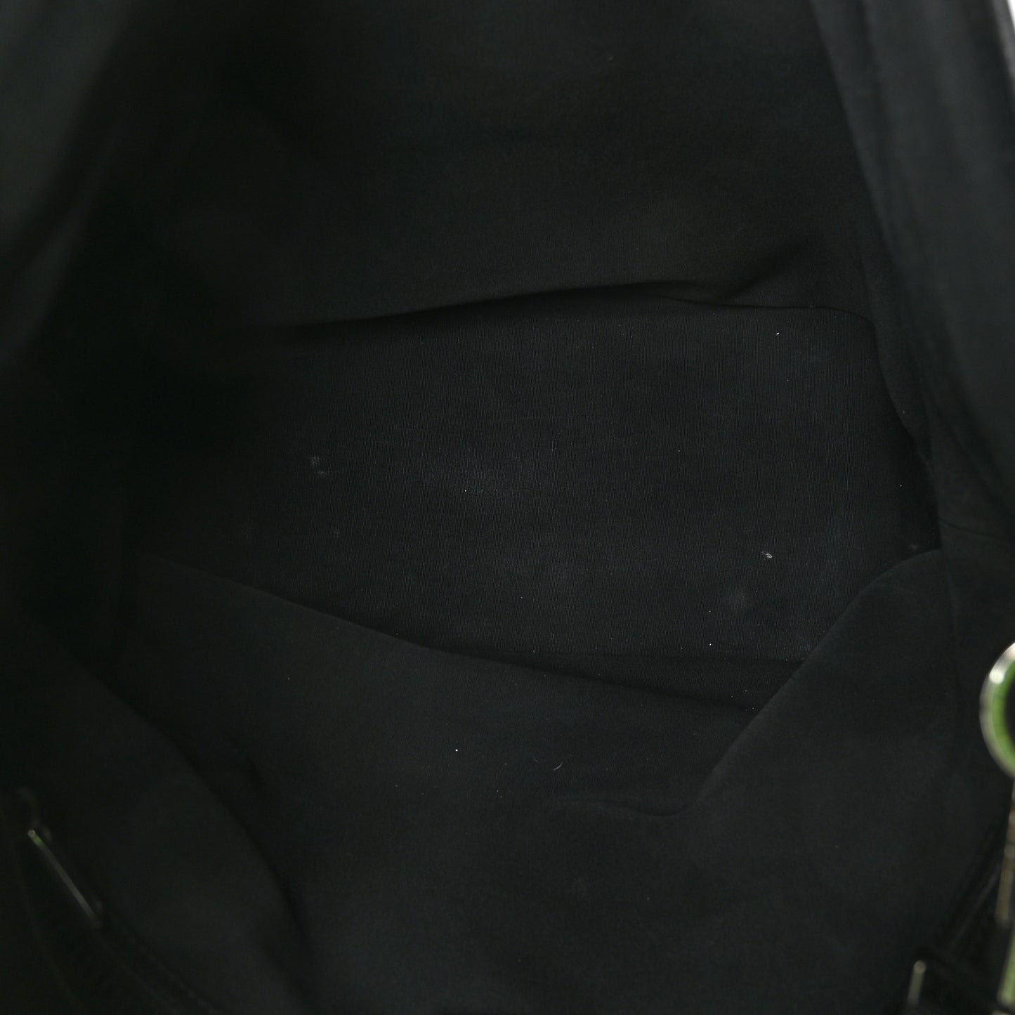 X KAWS Nylon Calfskin Logo Bee Tote Black
