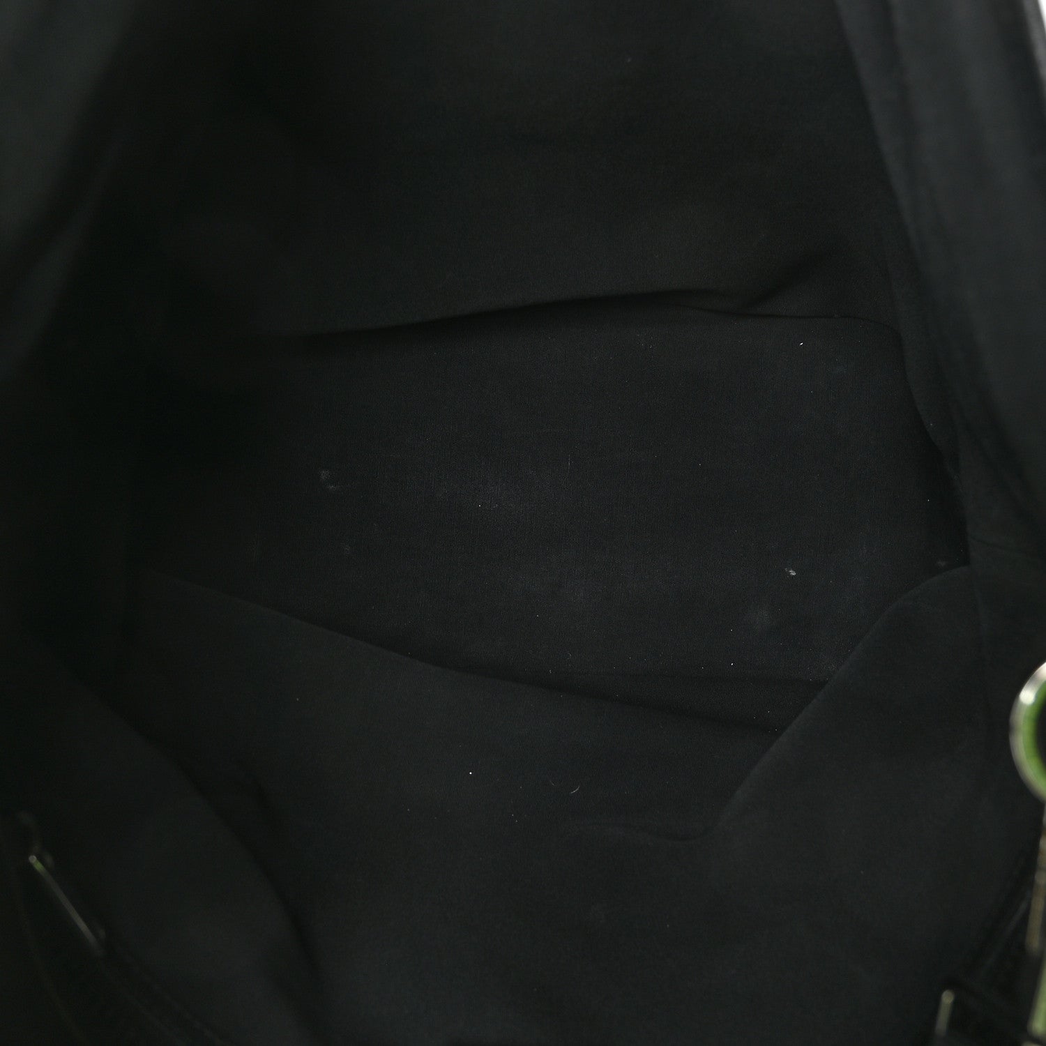 Christian Dior X KAWS Nylon Calfskin Logo Bee Tote Black 5 of 9