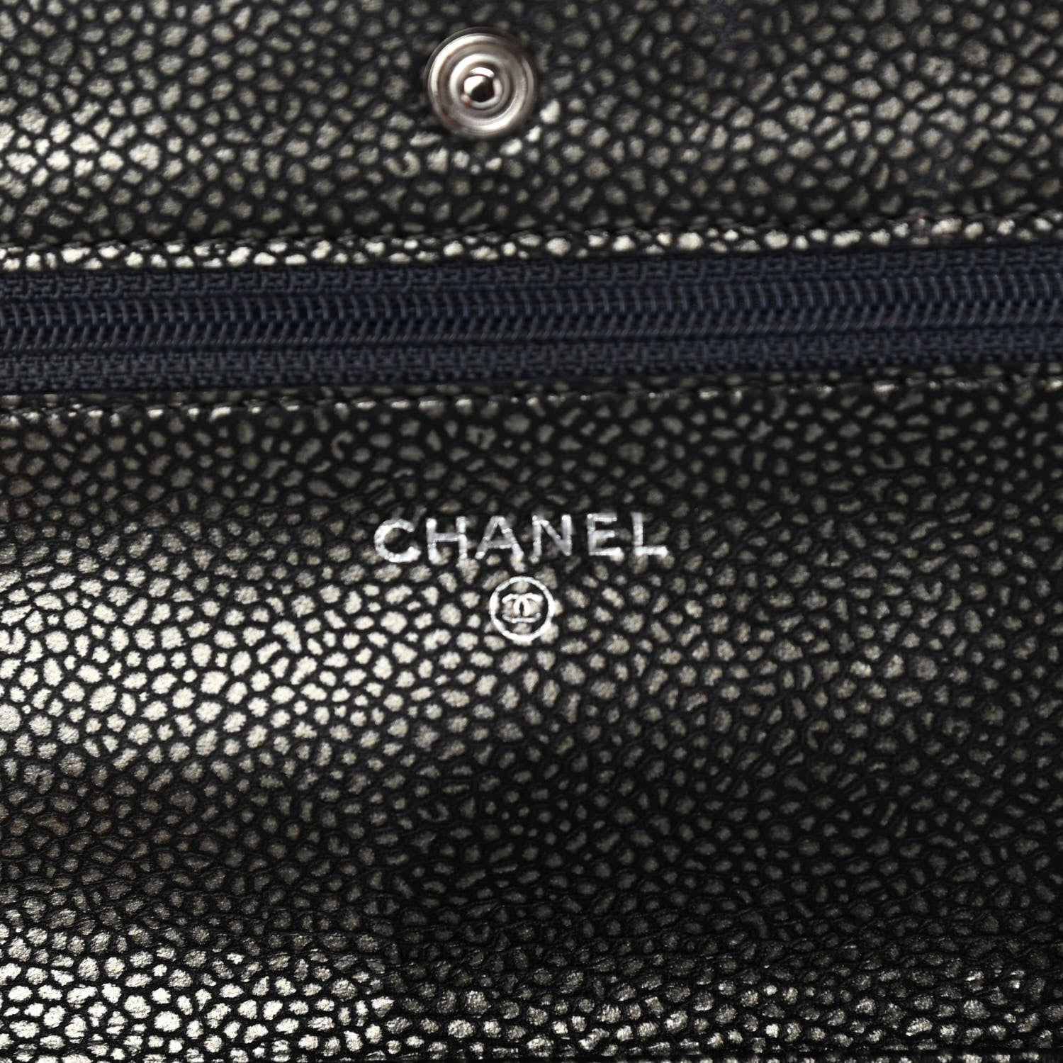 Chanel Caviar Timeless CC Wallet On Chain WOC Black 5 of 11