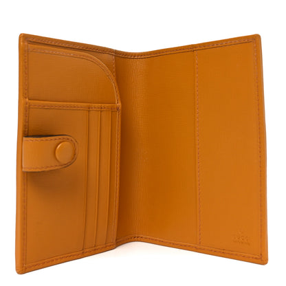 Gucci GG Supreme Monogram Azalea Calfskin Retro Interlocking G Passport Case Beige Yellow 5 of 7