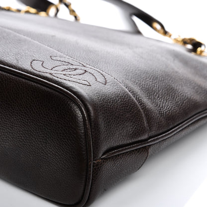 Chanel Caviar CC Shoulder Bag Dark Brown 10 of 14