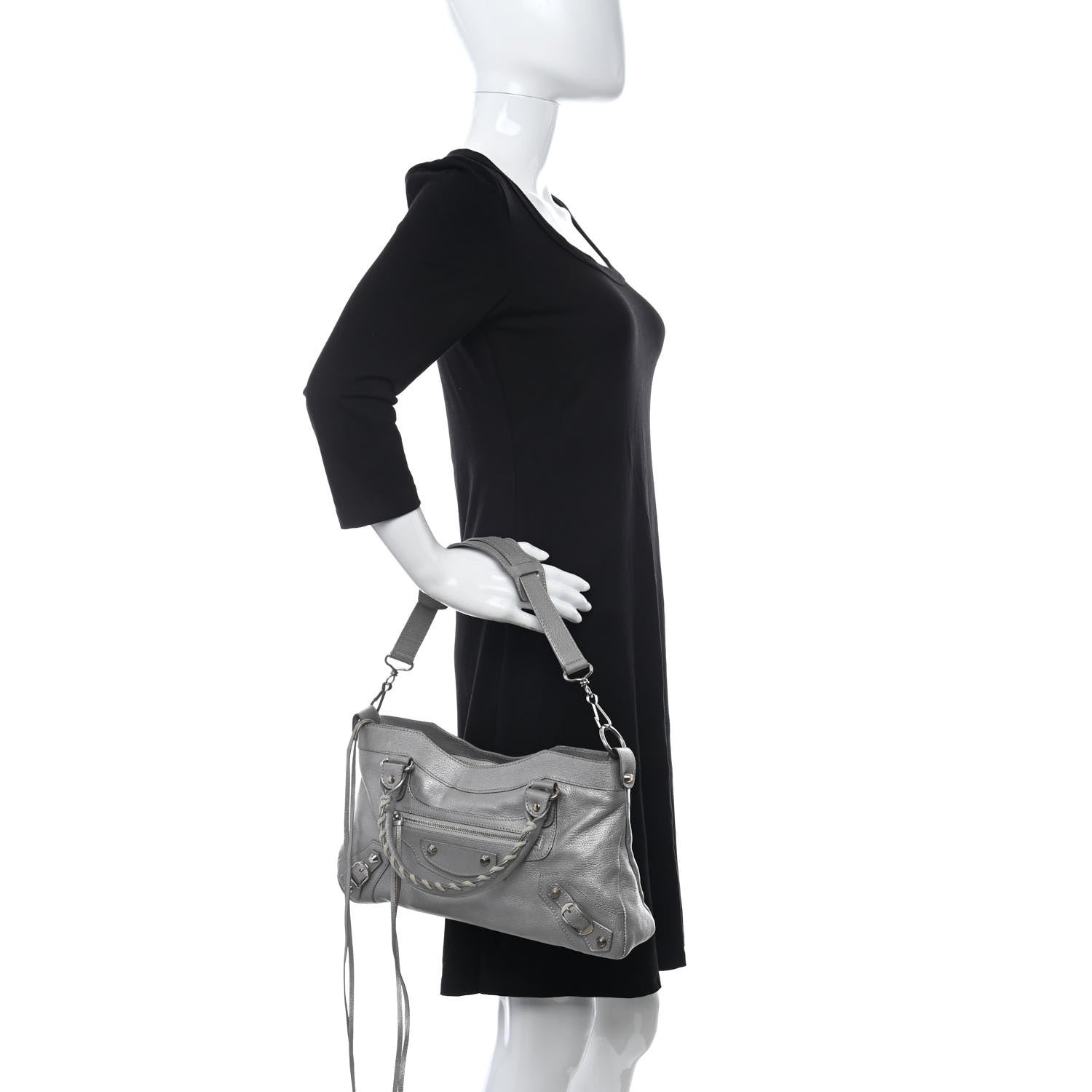 Balenciaga Pearlescent Goatskin Classic Palladium Hardware First Gris Gris Light 3 of 25