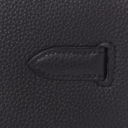 Hermes Togo Verso Birkin 35 Black Bleu Agate 10 of 31