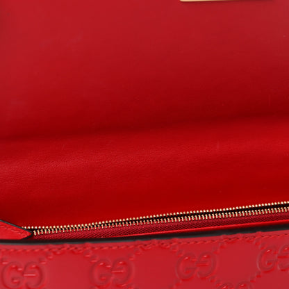 Gucci Guccissima Padlock Clutch Hibiscus Red 8 of 10