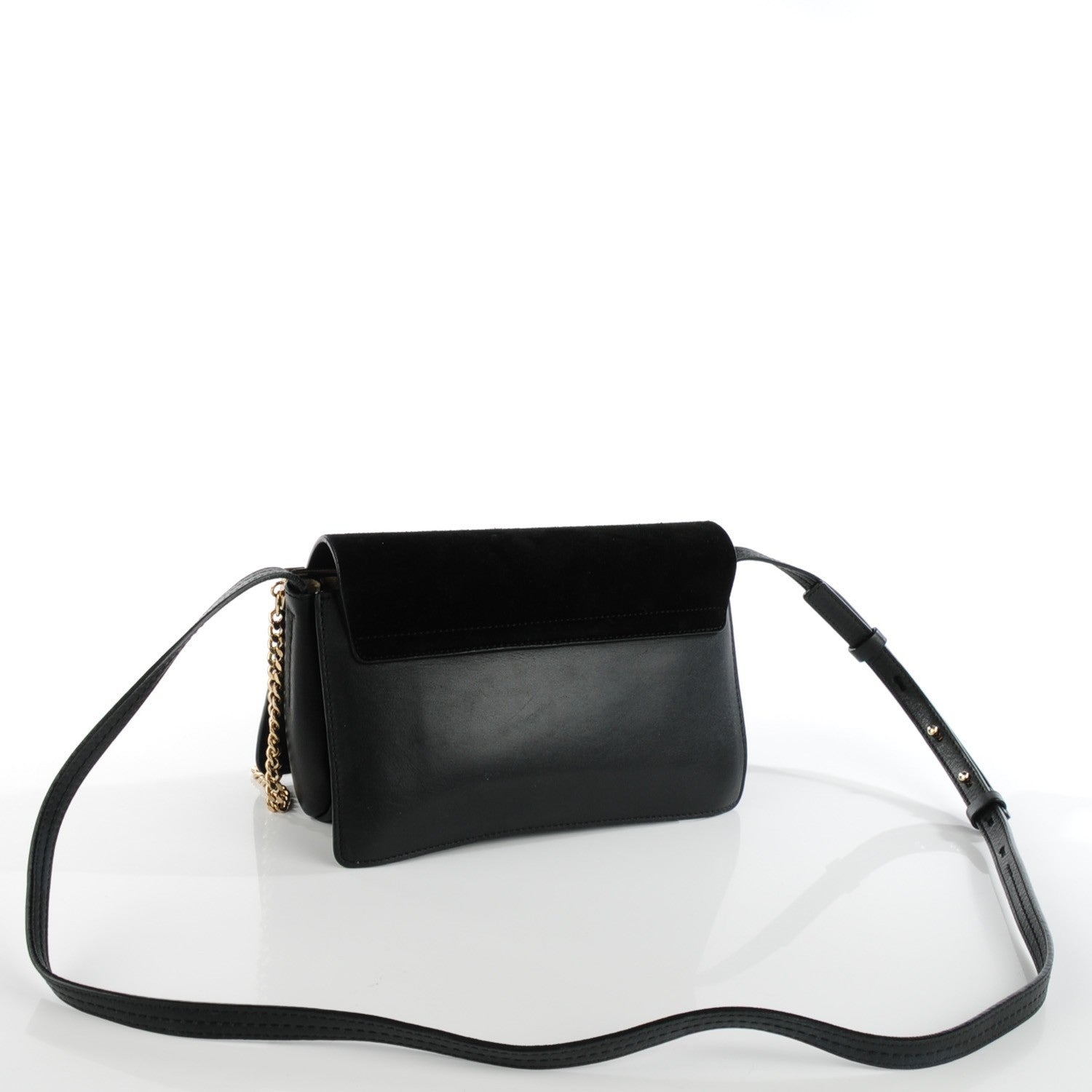 Chloe Suede Calfskin Small Faye Shoulder Bag Black 3 of 7