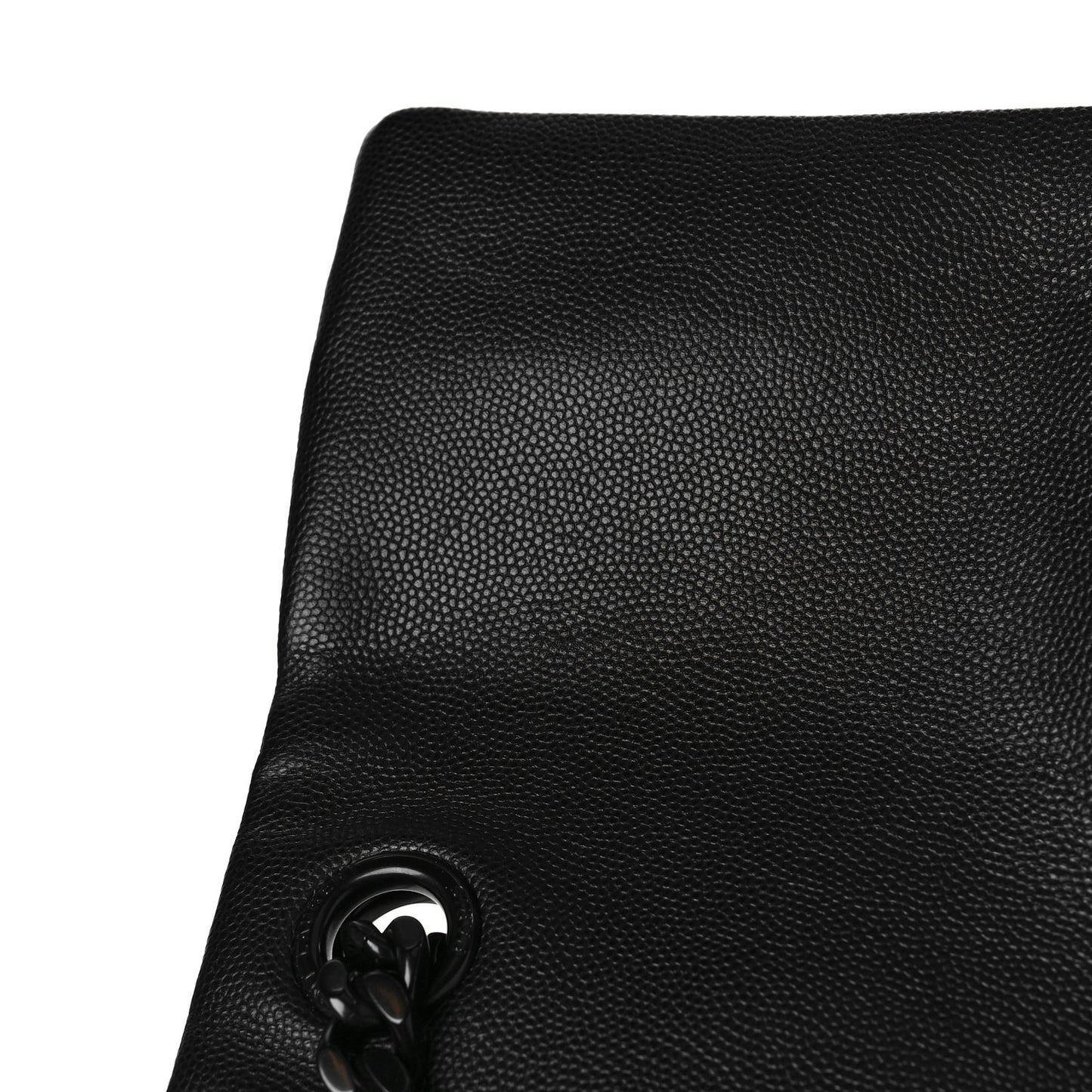 Grain De Poudre Medium West Hollywood Monogram Fold-Over Black