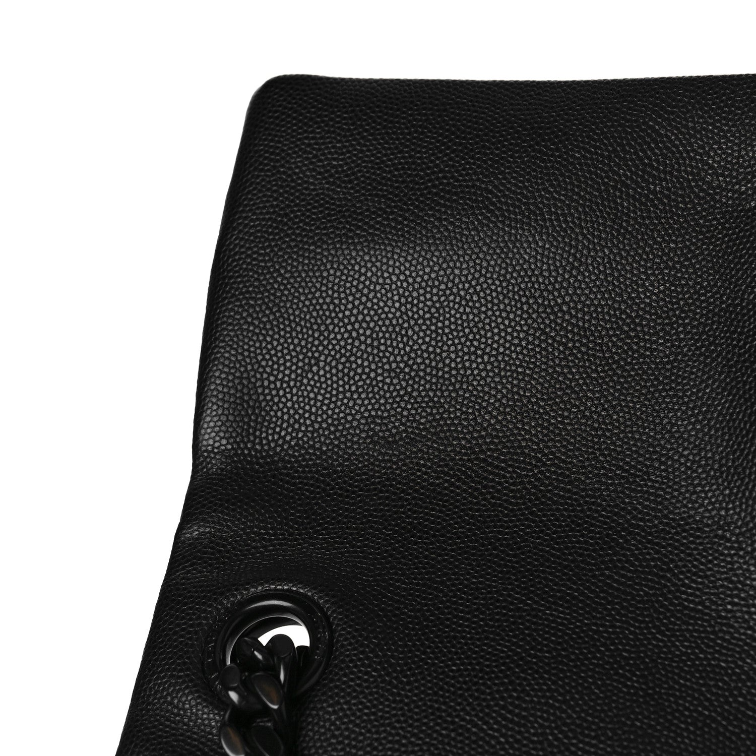 Saint Laurent Grain De Poudre Medium West Hollywood Monogram Fold-Over Black 9 of 9