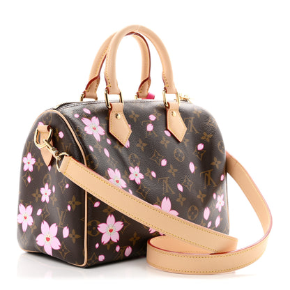 Louis Vuitton LV X TM Monogram Cherry Blossom Speedy Bandouliere 25 Sakura Brown 2 of 8