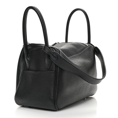 Hermes Taurillon Clemence Lindy 26 Black 2 of 9