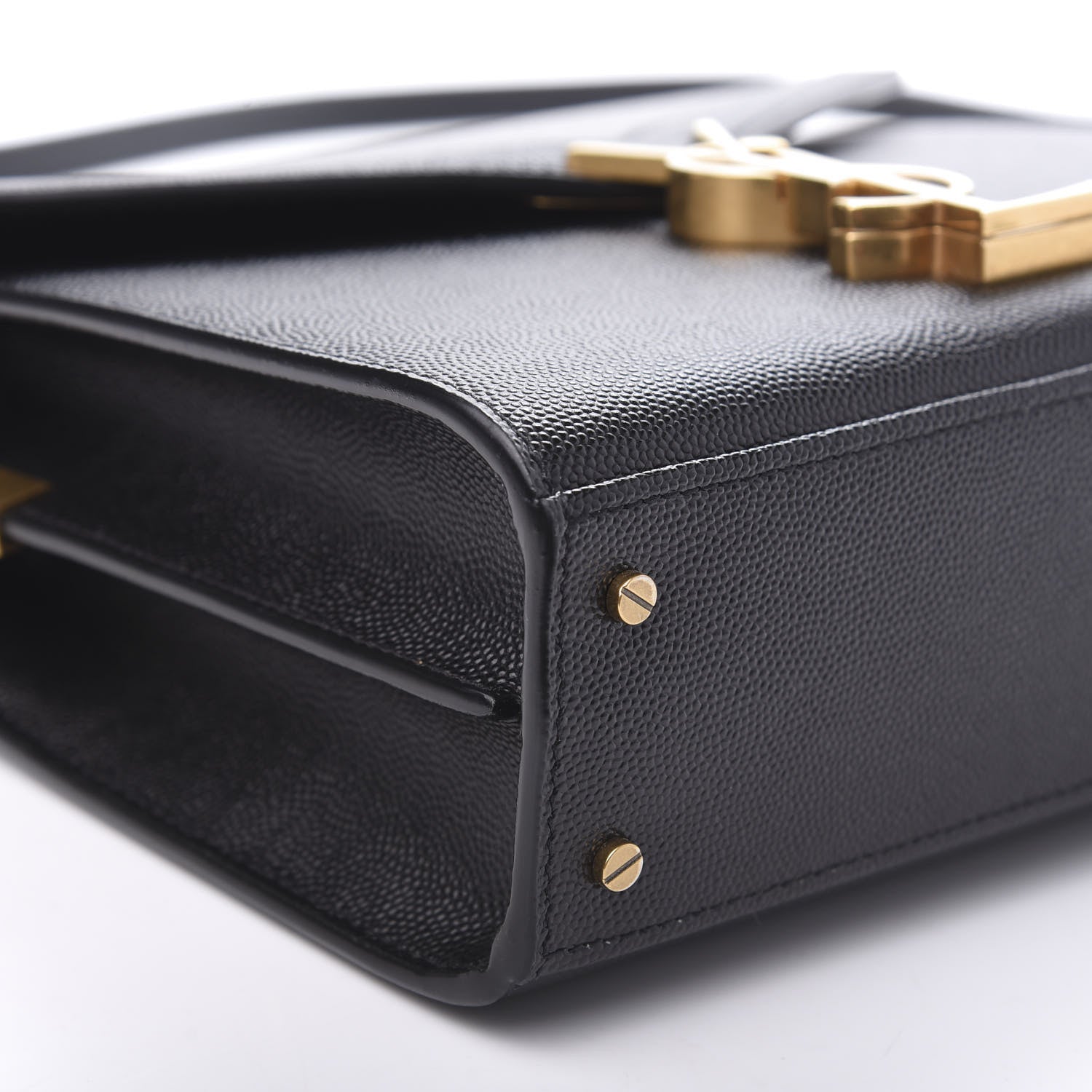 Saint Laurent Grain de Poudre Mini Classic Monogram Cassandra Top Handle Black Rouge Legion 8 of 9