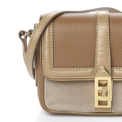 Burberry Metallic Grainy Calfskin Suede Mini Berkeley Crossbody Dark Caper 8 of 14