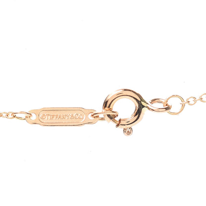 Tiffany 18K Rose Gold Diamond Small T Smile Pendant Necklace 5 of 5