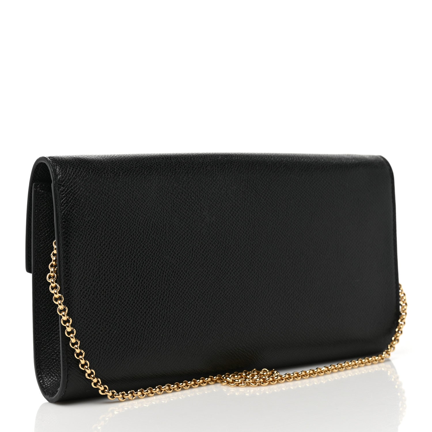 Salvatore Ferragamo Hammered Calfskin Mini Gancini Icona Bag Black 3 of 8