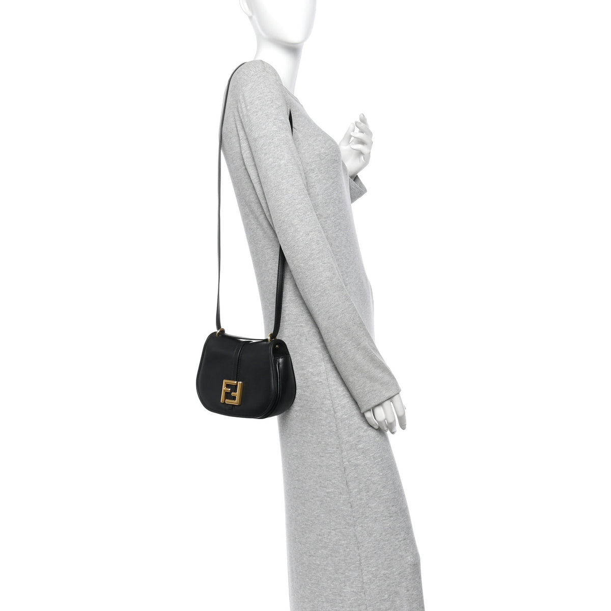 Vitello Brenta Cher Small Fendi C'Mon Black