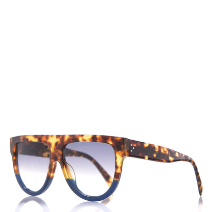Celine Acetate Aviator Sunglasses CL 41026/S Havana Blue 1 of 6