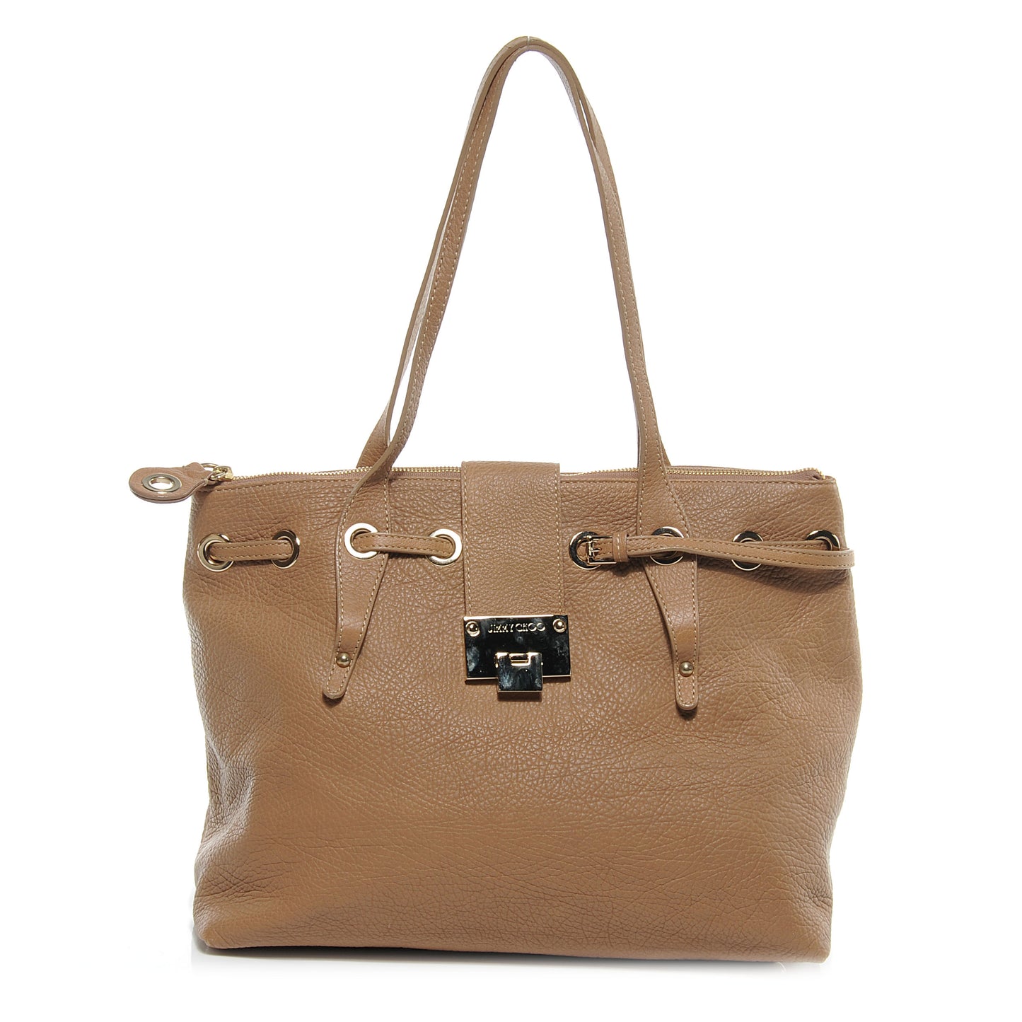 Pebbled Leather Medium Rhea Nude