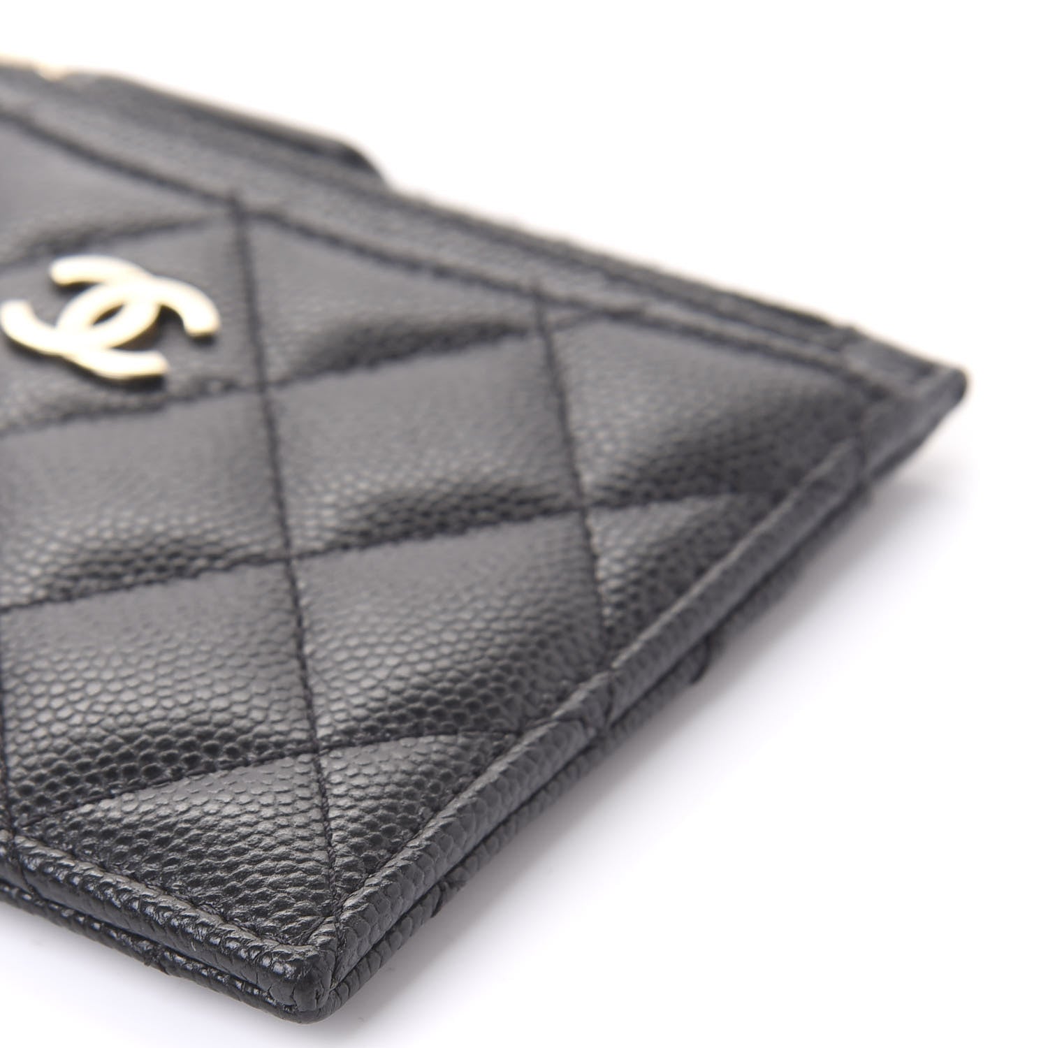 Chanel Caviar Quilted CC Zip Card Holder Black 8 of 11
