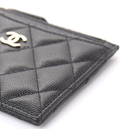 Chanel Caviar Quilted CC Zip Card Holder Black 8 of 11