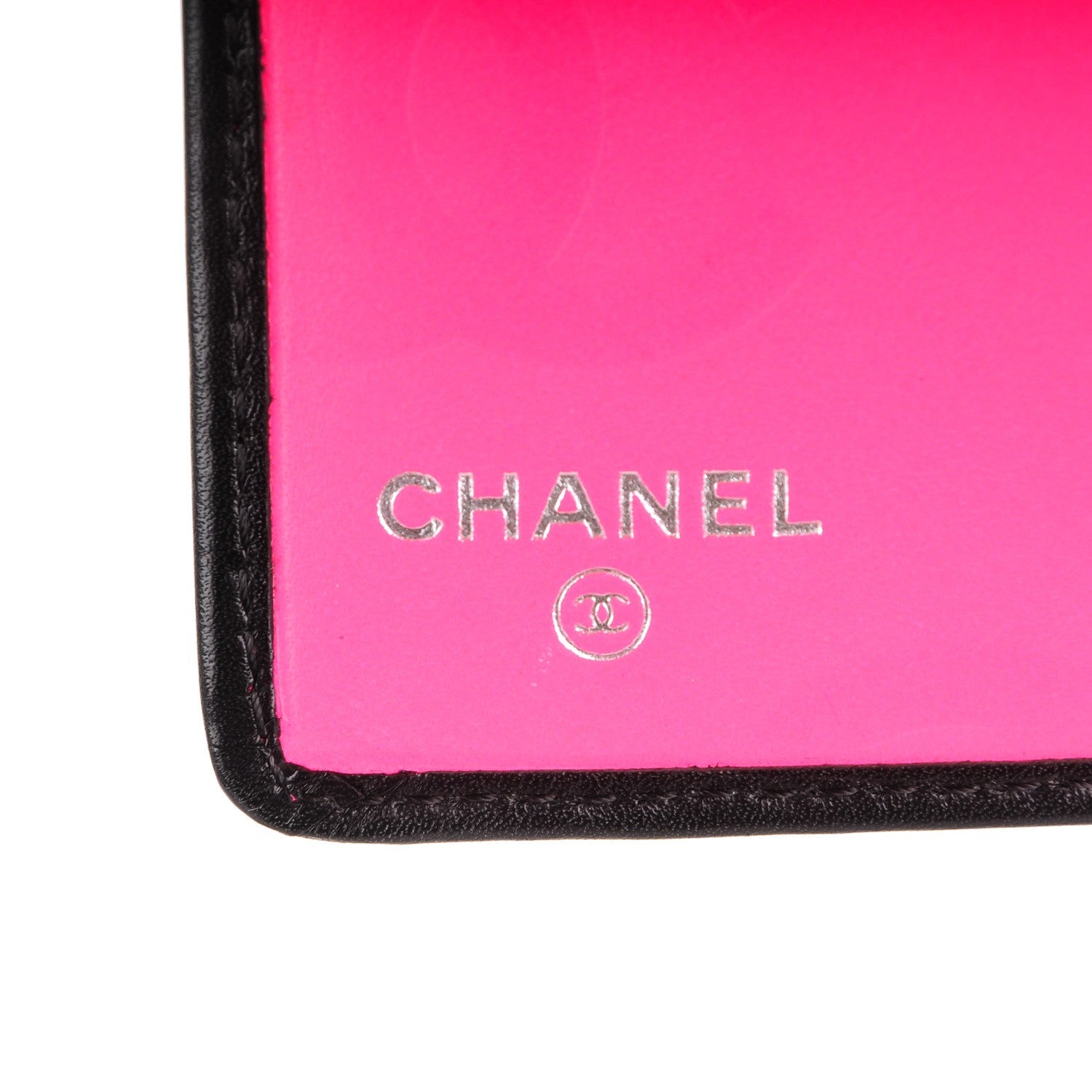 Chanel Calfskin Quilted Cambon Yen Wallet Black White 6 of 9