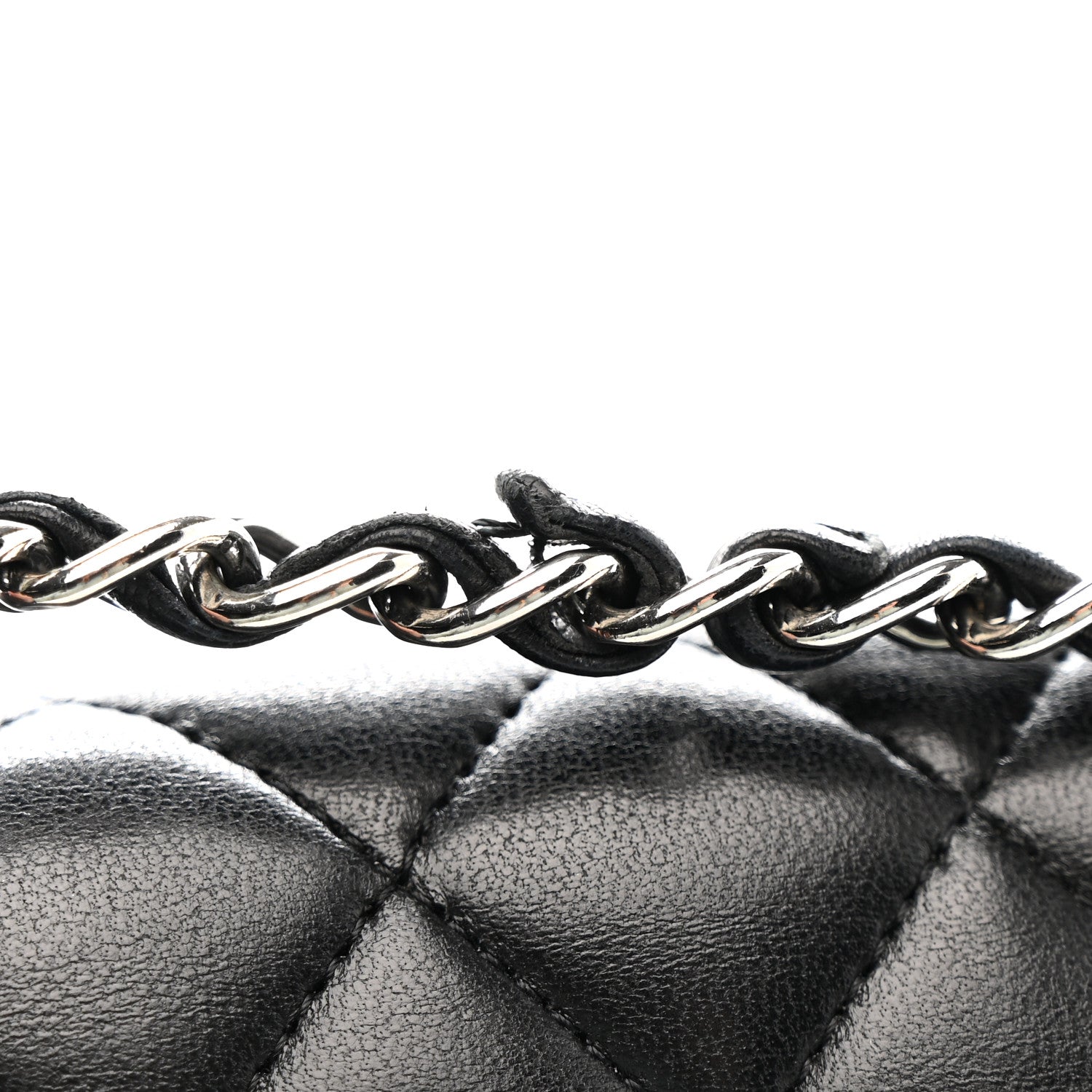 Chanel Lambskin Quilted Medium Double Flap Black 12 of 14