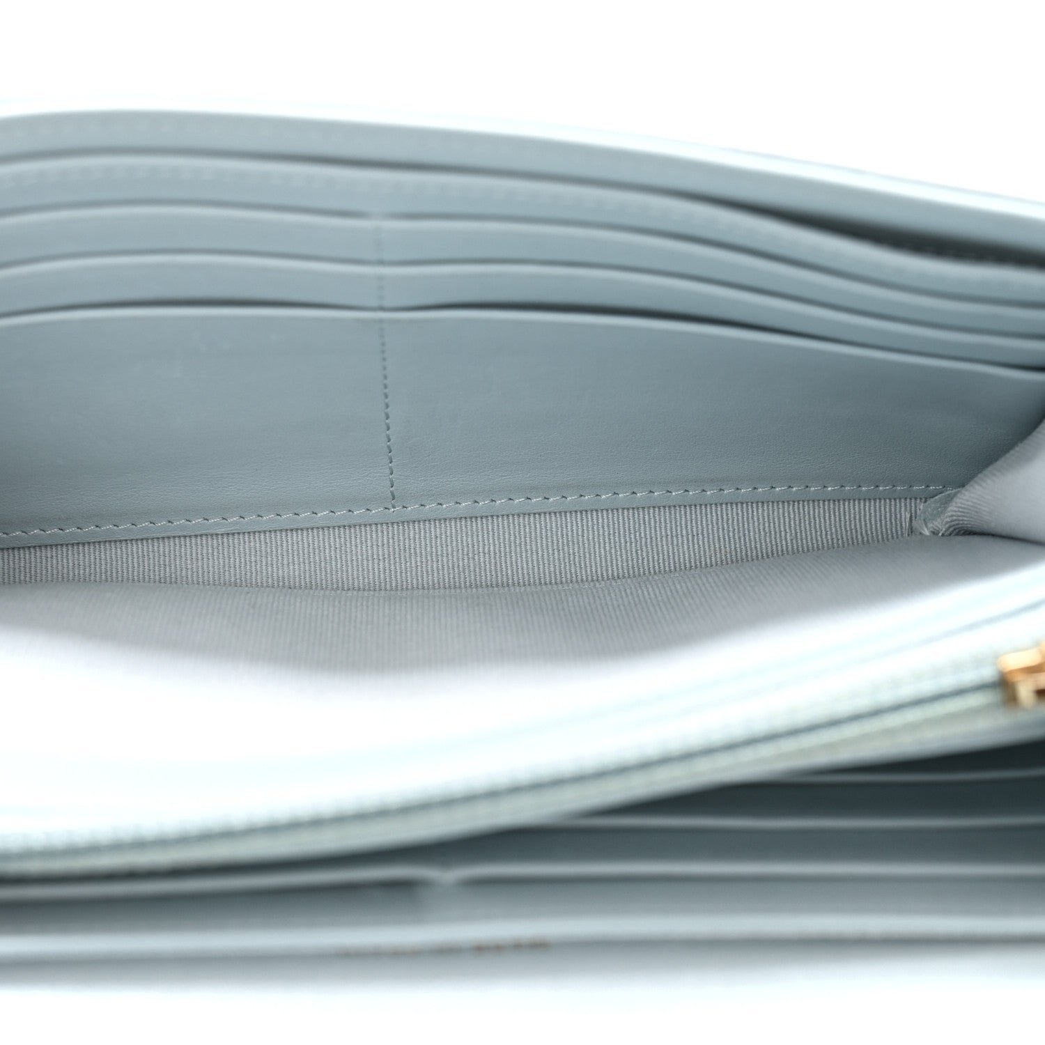 Chanel Lambskin Quilted Chanel 19 Flap Wallet Light Blue 5 of 12