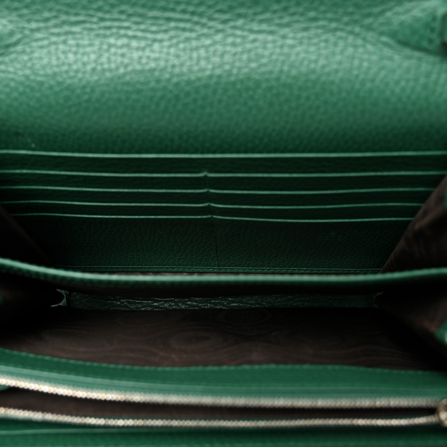 Gucci Calfskin Mini Dionysus Chain Wallet Emerald 5 of 10