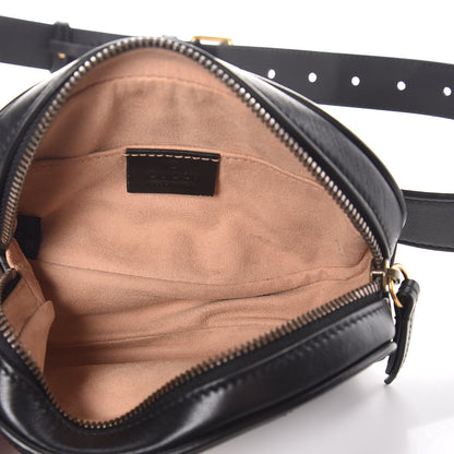 Gucci Calfskin Matelasse GG Marmont Belt Bag 95 38 Black 5 of 8